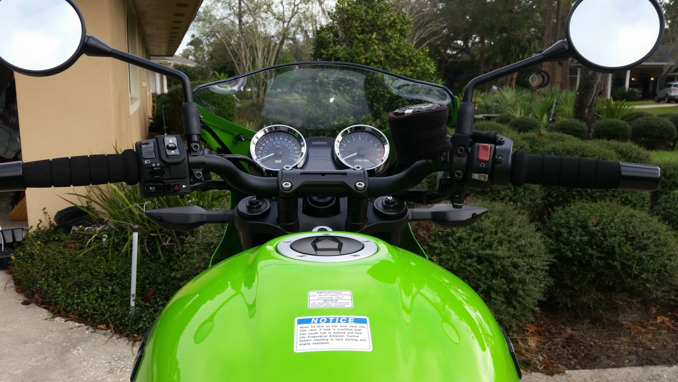 Taller Z1000 bars on a Cafe Modifications, Accessories, and